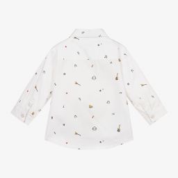 Mayoral-Белая хлопковая рубашка для мальчиков | Childrensalon Outlet