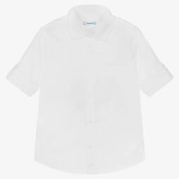 Mayoral-Boys White Cotton Shirt | Childrensalon Outlet
