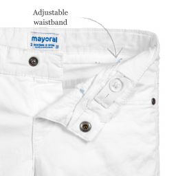 Mayoral-شورت قطن لون أبيض للأولاد | Childrensalon Outlet