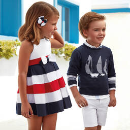 Mayoral-شورت قطن لون أبيض للأولاد | Childrensalon Outlet