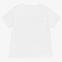 Mayoral-تيشيرت قطن مستدام جيرسي لون أبيض للأولاد | Childrensalon Outlet