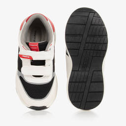 مايورال-ترينرز جلد صناعي لون أبيض ورمادي للأولاد | Childrensalon Outlet