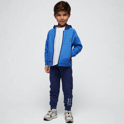 Mayoral-Boys White Leather & Textile Trainers  | Childrensalon Outlet