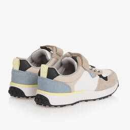 Mayoral-Boys White Leather & Textile Trainers  | Childrensalon Outlet
