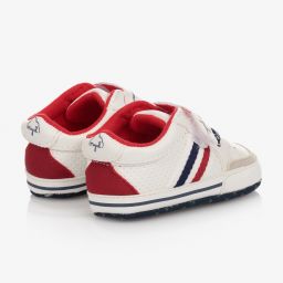 مايورال Newborn-ترينرز جلد صناعي لون أبيض وأحمر لمرحلة قبل المشي للمواليد | Childrensalon Outlet