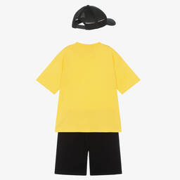 Mayoral-Boys Yellow & Black Cactus Shorts Set | Childrensalon Outlet