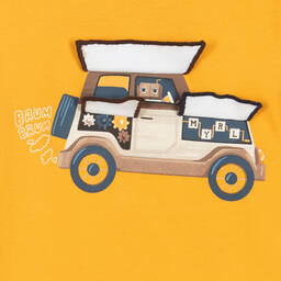 Mayoral-Boys Yellow Cotton Car Top | Childrensalon Outlet