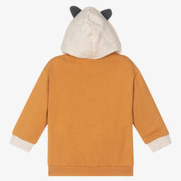مايورال-توب هودي بسحّاب قطن جيرسي لون أصفر موتارد | Childrensalon Outlet