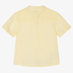 مايورال-قميص أطفال ولادي قطن وكتان لون أصفر | Childrensalon Outlet