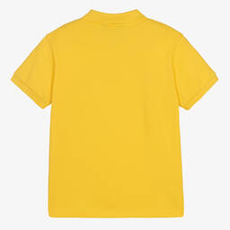 Mayoral-Boys Yellow Cotton Polo Shirt | Childrensalon Outlet