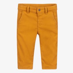 Mayoral-Boys Yellow Cotton Trousers | Childrensalon Outlet