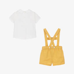 Mayoral Для новорожденных-Летний комплект для мальчиков жёлтый и кремовый | Childrensalon Outlet