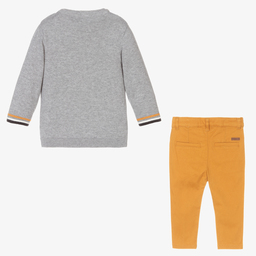 Mayoral-Топ с роботами и желтые брюки для мальчиков | Childrensalon Outlet