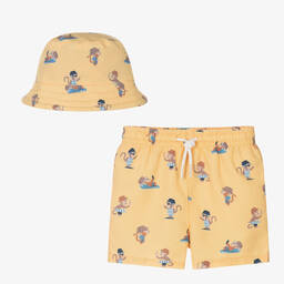 Mayoral-Boys Yellow Swim Shorts (UPF40+) | Childrensalon Outlet