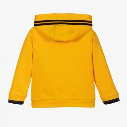 مايورال-سويتشيرت هودي بسحَّاب قطن جيرسي لون أصفر للأولاد | Childrensalon Outlet