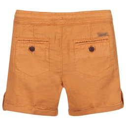 Mayoral-Brown Cotton & Linen Shorts | Childrensalon Outlet