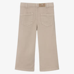 Mayoral-Шикарные бежевые джинсы с широкими штанинами | Childrensalon Outlet