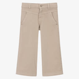 Mayoral-Шикарные бежевые джинсы с широкими штанинами | Childrensalon Outlet