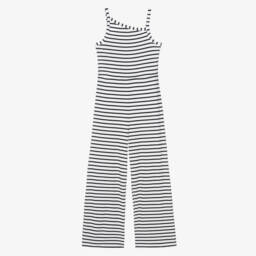 Mayoral-Chic Girls Monochrome Ribbed Playsuit | Childrensalon Outlet