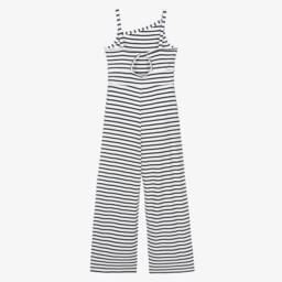 Mayoral-Chic Girls Monochrome Ribbed Playsuit | Childrensalon Outlet