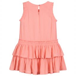 Mayoral-Coral Pink Viscose Dress | Childrensalon Outlet