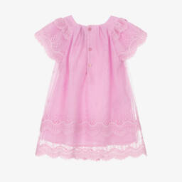 Mayoral-Нежное розовое платье из тюля с вышивкой для девочек | Childrensalon Outlet