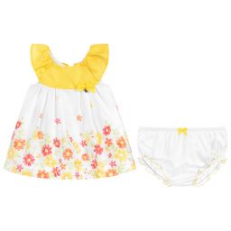 Mayoral Для новорожденных-Floral Cotton Baby Dress Set | Childrensalon Outlet