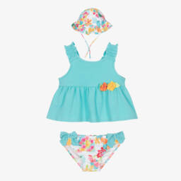 Mayoral-Girls Aqua Blossom Swim Ensemble | Childrensalon Outlet