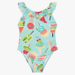 Mayoral-Girls Aqua Popsicle Print Swimsuit | Childrensalon Outlet