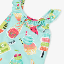 Mayoral-Girls Aqua Popsicle Print Swimsuit | Childrensalon Outlet
