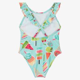 Mayoral-Girls Aqua Popsicle Print Swimsuit | Childrensalon Outlet