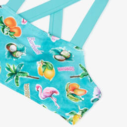 Mayoral-Girls Aqua Tropical Patterned Bikini | Childrensalon Outlet