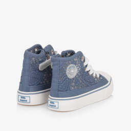 Mayoral-Girls Azure Lace High-Top Sneakers | Childrensalon Outlet
