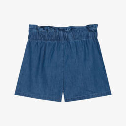 Mayoral-Шорты из хлопка с поясом для девочек в лазурном цвете | Childrensalon Outlet