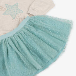 Mayoral-Girls Beige and Green Skirt Set | Childrensalon Outlet