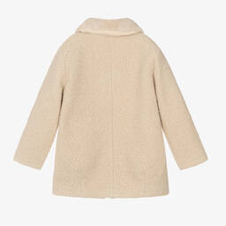 Mayoral-Girls Beige Bouclé Coat | Childrensalon Outlet