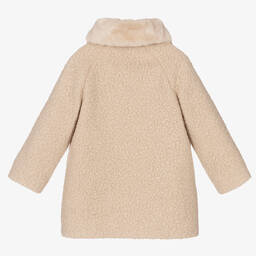 Mayoral-Girls Beige Bouclé Coat | Childrensalon Outlet