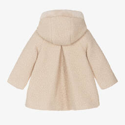 Mayoral-Girls Beige Bouclé Coat | Childrensalon Outlet
