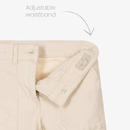 Mayoral-Girls Beige Cargo Jeans | Childrensalon Outlet