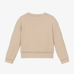 Mayoral-Girls Beige Cosy Knit Jumper | Childrensalon Outlet