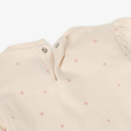 Mayoral-Girls Beige Cotton Jersey Top | Childrensalon Outlet
