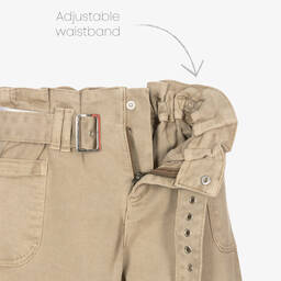 مايورال-جينز قطن مستدام دنيم لون بيج للبنات | Childrensalon Outlet