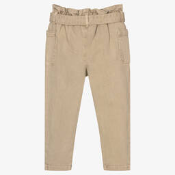 مايورال-جينز قطن مستدام دنيم لون بيج للبنات | Childrensalon Outlet