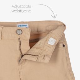 مايورال-شورت قطن دنيم لون بيج للبنات | Childrensalon Outlet