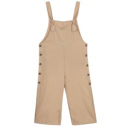 Mayoral-Girls Beige Dungarees | Childrensalon Outlet
