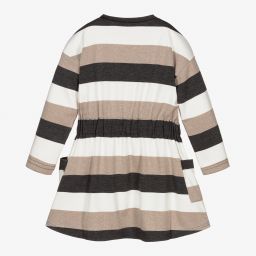 Mayoral-Бежево-серое платье из джерси | Childrensalon Outlet