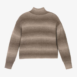 Mayoral-Girls Beige Knit Pullover | Childrensalon Outlet