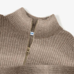 Mayoral-Girls Beige Knit Pullover | Childrensalon Outlet