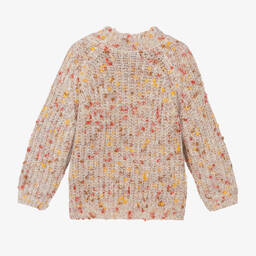 Mayoral-كنزة مزيج أكريليك محبوك لون بيج للبنات | Childrensalon Outlet