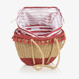 مايورال-حقيبة قش لون بيج وزهري للبنات (32 سم) | Childrensalon Outlet